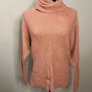 Express Orange/Pink Knit Turtle Neck Sweater